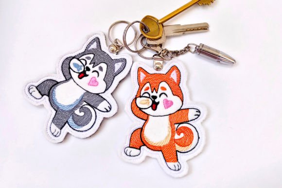 Dancing Dog Embroidery Design
