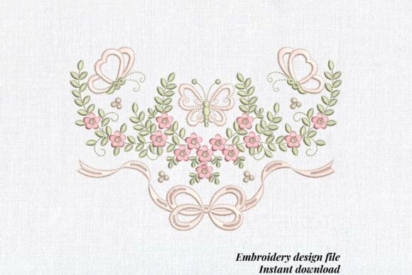 Floral Butterfly Border