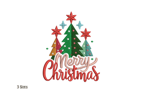 Merry Christmas Machine Embroidery