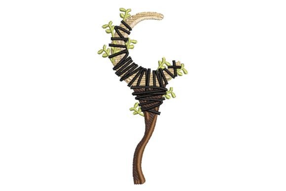 Mystical Witchcraft Staff Embroidery Design
