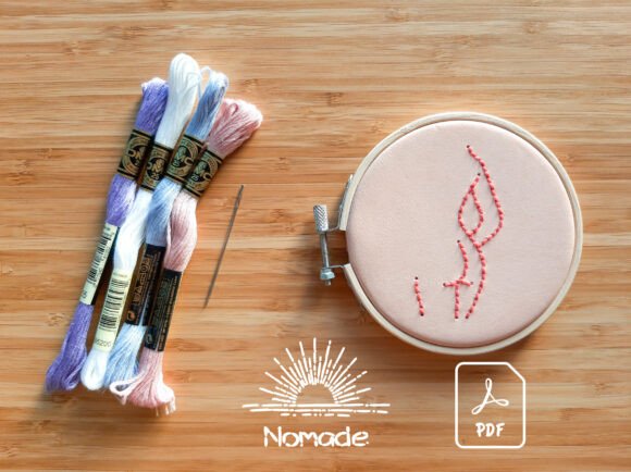 One Line Feminine Motif 2 Leathercraft