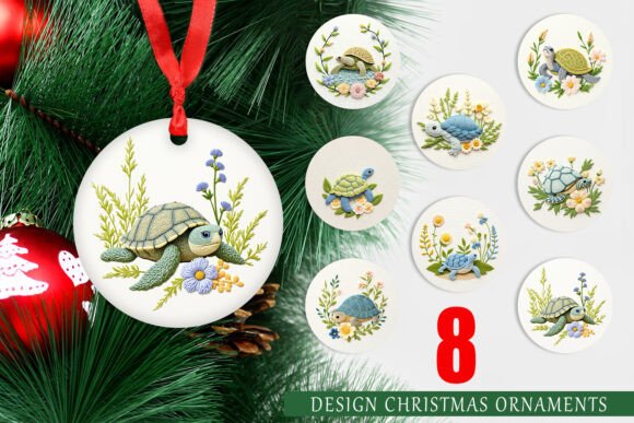 Ornament Turtle Embroidery