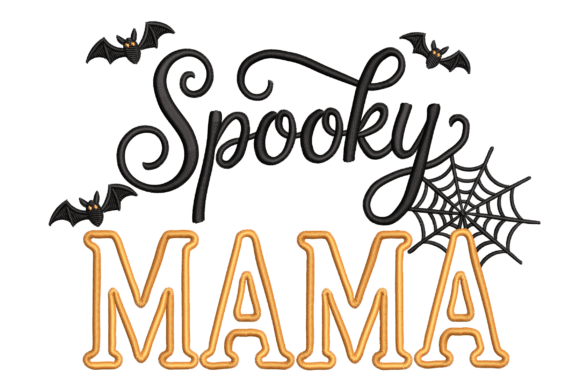 Spooky Mama Embroidery Design